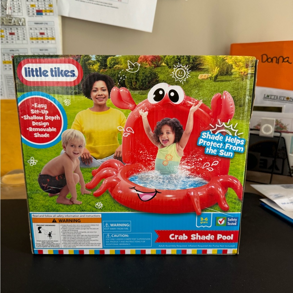 NIN Little Tikes Crab Shade Pool -